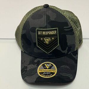 Pittsburgh Penguins Hat 1st Responder Zephyr Exclusive Pensgear Camo & Mesh NWT
